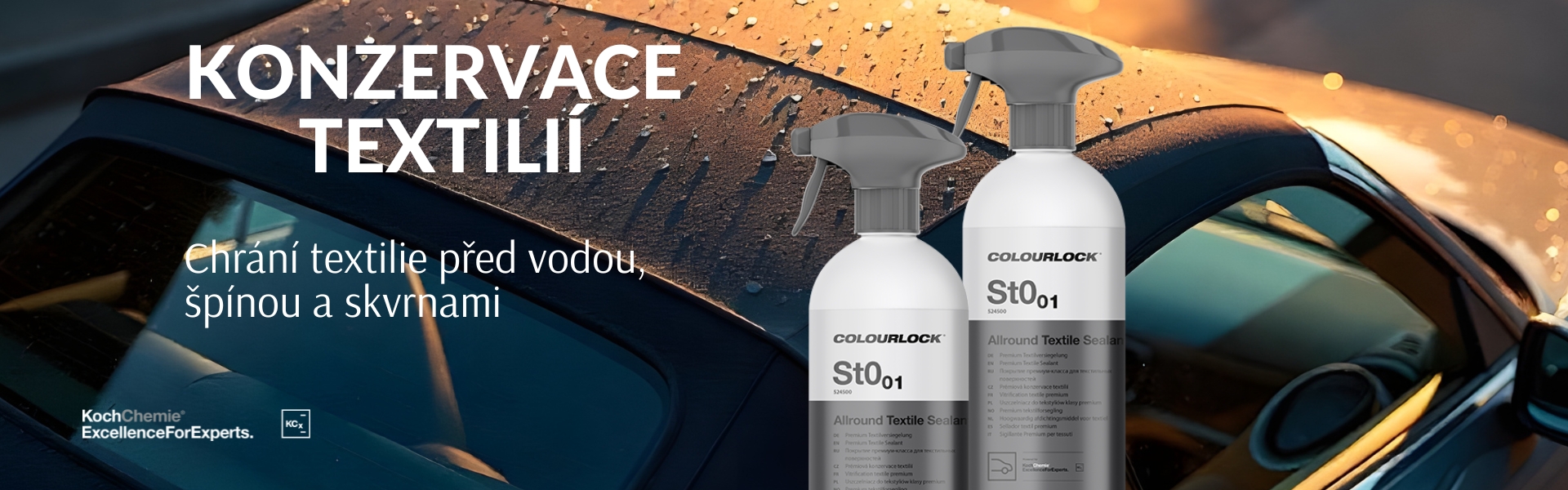Konzervace textilií Allround Textile Sealant Koch - chrání textilie před vodou, špínou a skvrnami