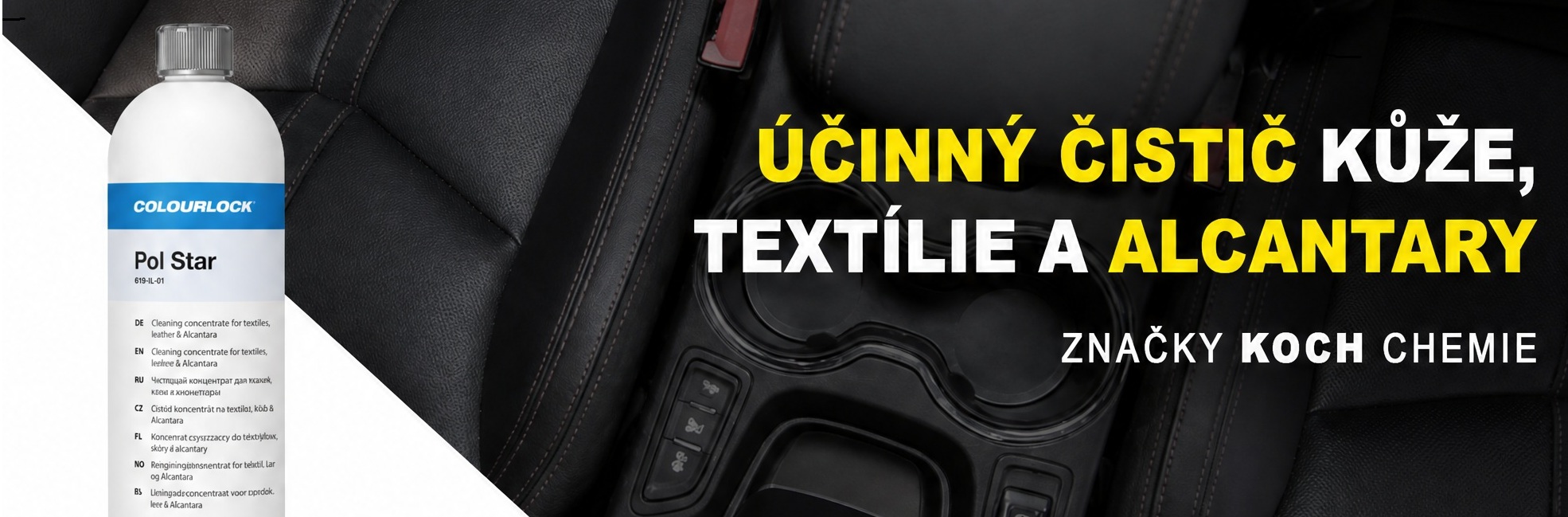 Účinný čistič kůže, textílie a alcantary Koch
