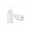 EGA C65 Napájecí adaptér 1x USB-A + 1x USB-C - 65W, bílý
