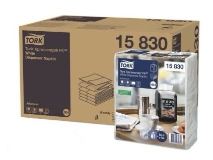 Tork Xpressnap Fit ubrousky do zásobníku, 2 vrstvy, 6 x 720 ks, bílá