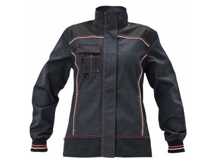 KNOXFIELD LADY bunda antracit červená2