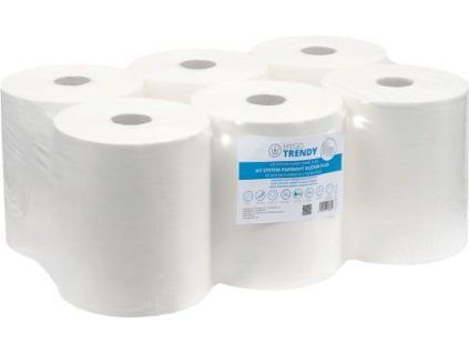 Image_Papírový ručník v roli HYGOTRENDY SYSTEM, 2 vrstvy, bílý, 1x6 rolí