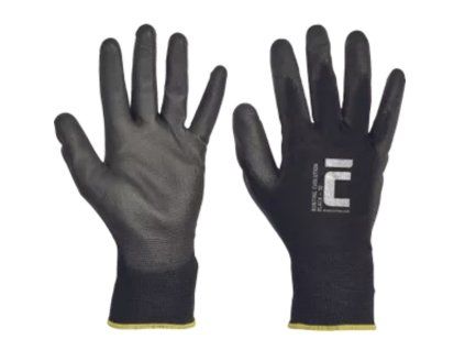 Image_CERVA BUNTING EVOLUTION BLACK rukavice PU - máčené bezešvé