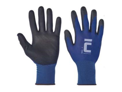 Image_CERVA SMEW rukavice nylon 18G/PU dlaň modrá, máčené bezešvé