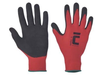 Image_CERVA FIRECREST nylon/nitril rukavice - Rukavice máčené bezešvé červene