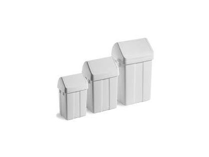 filmop kos odpadkovy patty 12l plast bily bile viko 25x20x40 cm