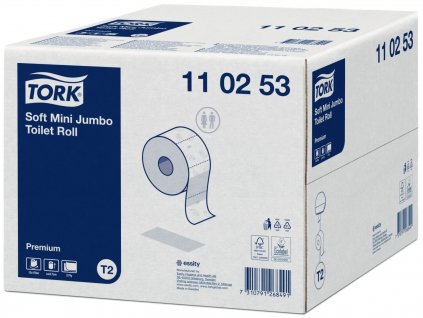 tork premium toaletni papir mini jumbo 2 vrstvy 1214 ut 1 x 12 bila