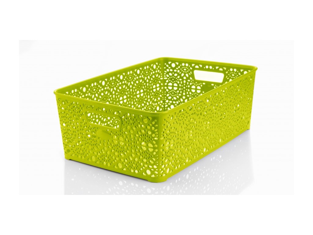 1761 mega plast kosik monako xl 14 x 39 x 27 cm svetle zeleny