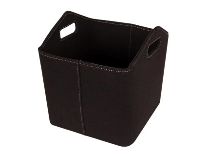 kos na drevo cerny plsteny