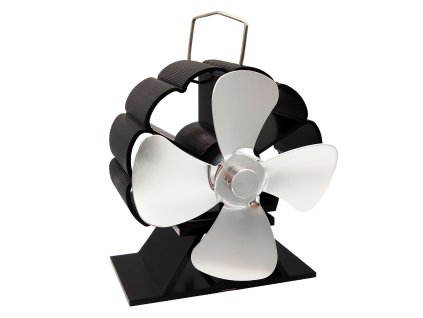 ventilator flamingo na kamna ctyrlopatkovy mini stribrny