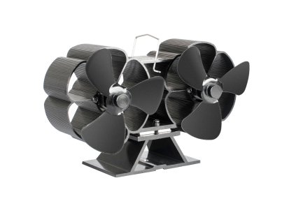 ventilator flamingo na kamna dvouhlavy cerny