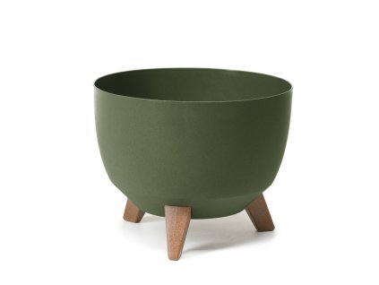 966 lamela plastova misa na nozkach roma eco prumer 40 cm lesni zelena