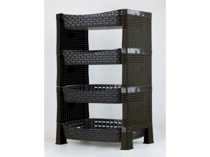 1599 mega plast shelf regal polyratan 41 x 30 x 65 cm wenge