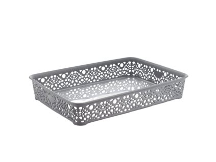 1695 1 mega plast kosik monako s 6 x 26 x 20 cm seda metaliza