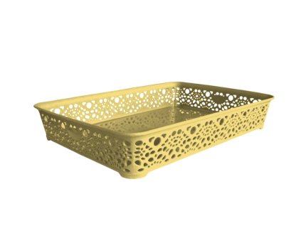 1707 1 mega plast kosik monako m 6 x 36 x 27 cm kremovy
