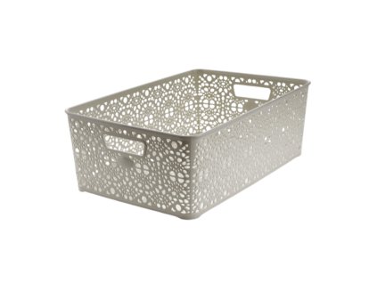 1758 1 mega plast kosik monako xl 14 x 39 x 27 cm svetle sedy
