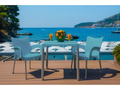 1932 mega plast plastova zidle smart al nohy 83 x 57 x 54 cm stohovatelna bila