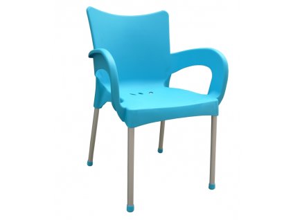 1944 mega plast plastova zidle smart al nohy 83 x 57 x 54 cm stohovatelna tyrkysova