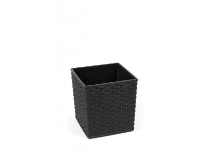 6369 lamela kvetinac juka ratan 300 x 300 mm cerny