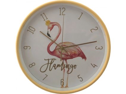 7197 due esse nastenne hodiny plamenak prumer 25 cm zlute