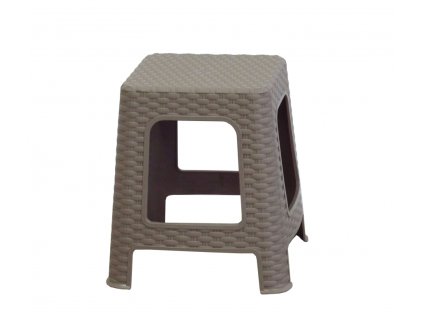 9282 mega plast taburet i polyratan 36 x 33 x 33 cm mocca