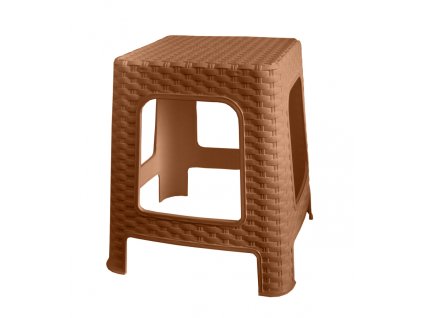 9294 mega plast taburet i polyratan 36 x 33 x 33 cm okrovy