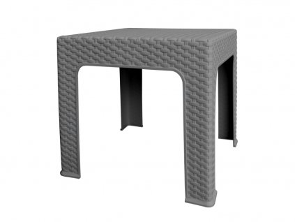 9444 mega plast plastovy stul bistro polyratan rozmer 42 5 x 42 5 x 42 cm sedy