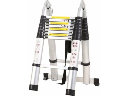 10377 igotrend teleskopicke stafle 9 plus 9 stupnu nosn 150kg hlinik 1 2 mm delka pri rozlozeni az 560 cm