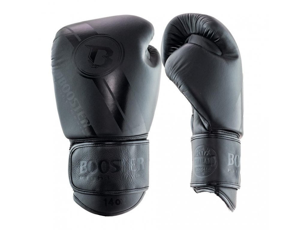 Booster kožené boxerské rukavice Dark Side - černá