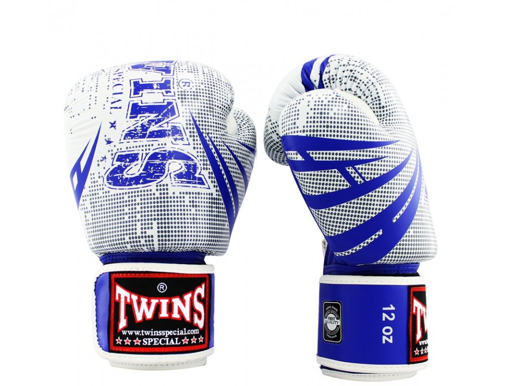 Boxerské rukavice TWINS Fantasy - modrá/bílá