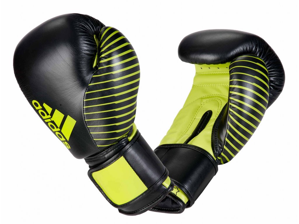adidas boxerské rukavice adiKBWKF200 - černá/neon zelená | egocombat.cz
