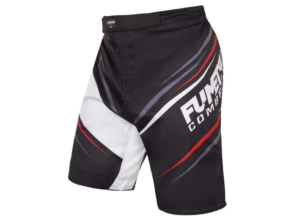 Fumetsu MMA trenky Shield - černá/bílá/červená