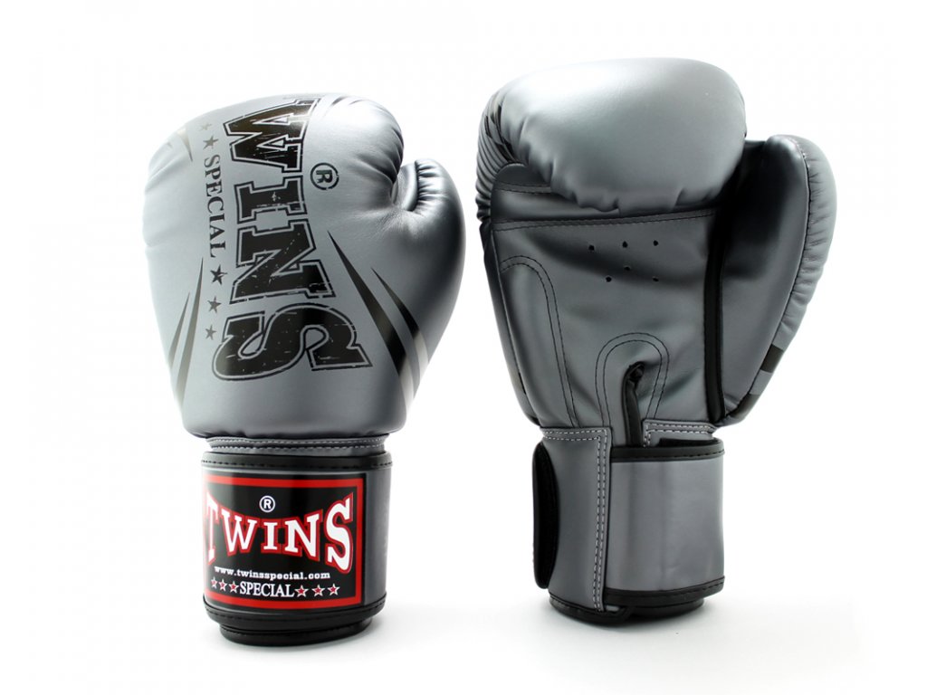 Boxerské rukavice TWINS syntetická kůže FBGVS3-TW6 - šedá | egocombat.cz