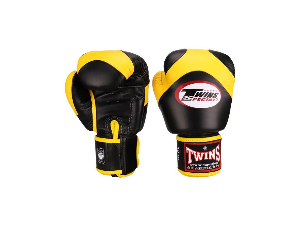 Boxerské rukavice TWINS BGVL13 - černá/žlutá