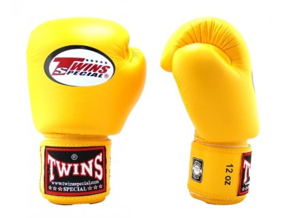 Boxerské rukavice TWINS kožené BGVL3 - žlutá