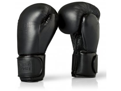 Boxerské rukavice Paffen Sport Black logo Sparring - černá barva/černé logo