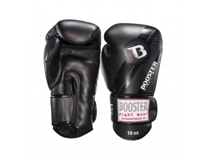 Booster kožené boxerské rukavice Black Foil - černá