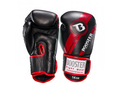 Booster kožené boxerské rukavice Red Foil - černá