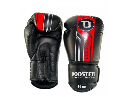 Booster kožené boxerské rukavice V9 - černá/červená