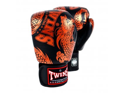 Boxerské rukavice TWINS - DRAGON - černá