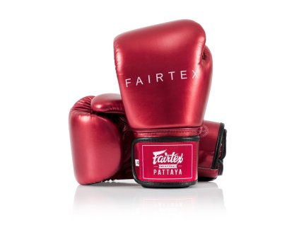 Boxerské rukavice Fairtex BGV22 Metallic - červená