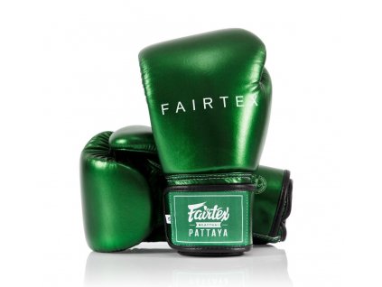 Boxerské rukavice Fairtex BGV22 Metallic - zelená