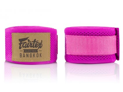 Fairtex elastická bandáž 4,5 m Mesh HW4 - růžová