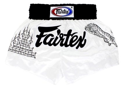 Fairtex Trenky na Thajský box - bílá/černá