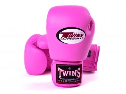 Boxerské rukavice kožené TWINS BGVL-3 - růžová tmavá