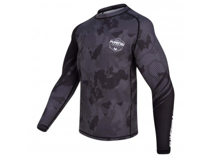 Fumetsu rash guard Shield dlouhý rukáv - černá/camo