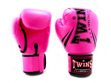 Boxerské rukavice TWINS syntetická kůže FBGVS3-TW6  - dark pink