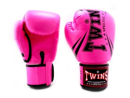 Boxerské rukavice TWINS syntetická kůže FBGVS3-TW6 - dark pink