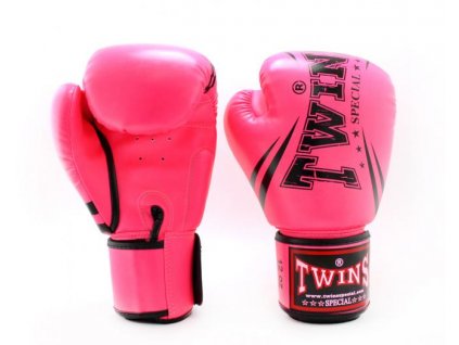 Boxerské rukavice TWINS syntetická kůže FBGVS3-TW6  -růžová