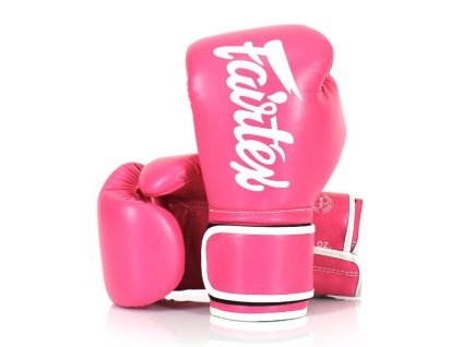 Boxerské rukavice Fairtex BGV14 - růžová/bílá